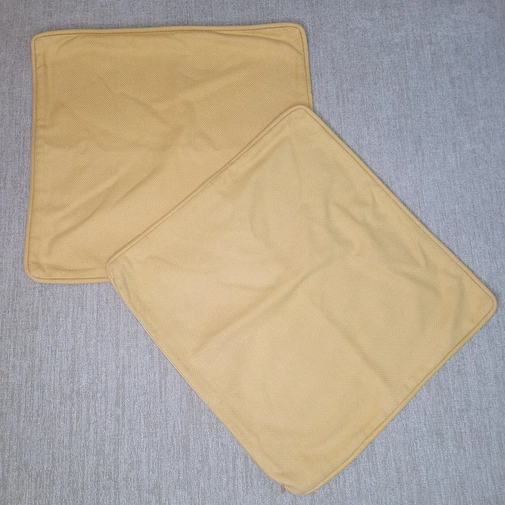 Pottery Barn Throw Pillow Set of 2 Yellow Square 18